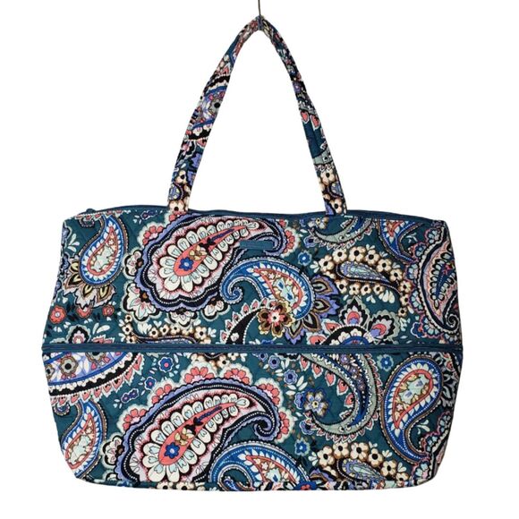 VERA BRADLEY Haymarket Paisley Jewel Expandable Travel Bag Tote NEW - Picture 9 of 9